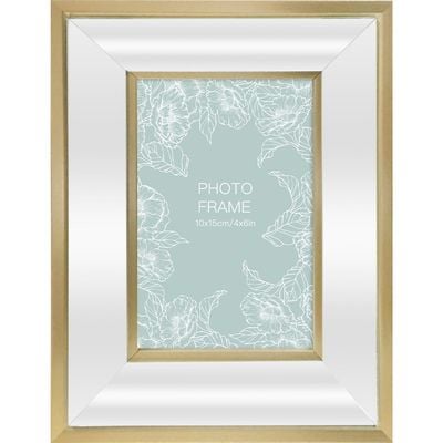 Petite Mirror on Photo Frame 4X6 Inch -Gold