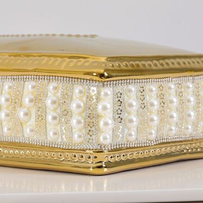 Juliet Tissue Box Gold,White 28X17X10.5cm