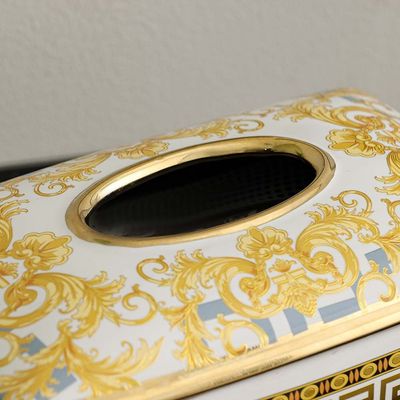 Aaliyah Tissue Box Gold 28x17x10.5Cm 