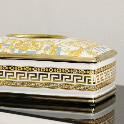 Aaliyah Tissue Box Gold 28x17x10.5Cm 