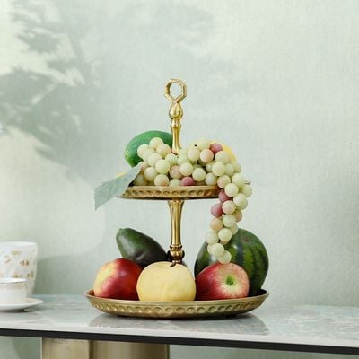 AW23-Abriz Decorative Cake Stand Gold 26X26X40CM (VDAL-74)