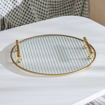 Treo Ribbed Décor Tray Circle 35x4.7Cm