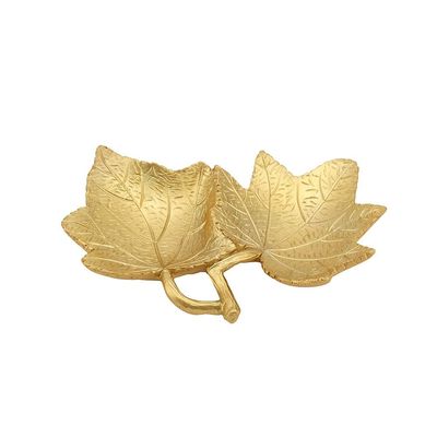 Norwich Gingko Leaf Tray 1 20X14X5Cm Gold