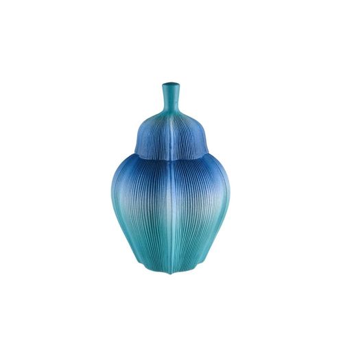 Elizha Pot With Lid Blue 19x19x32Cm 