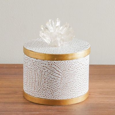 Serengeti Jewelry Box Round Gold 13.9X13.9X16.8Cm