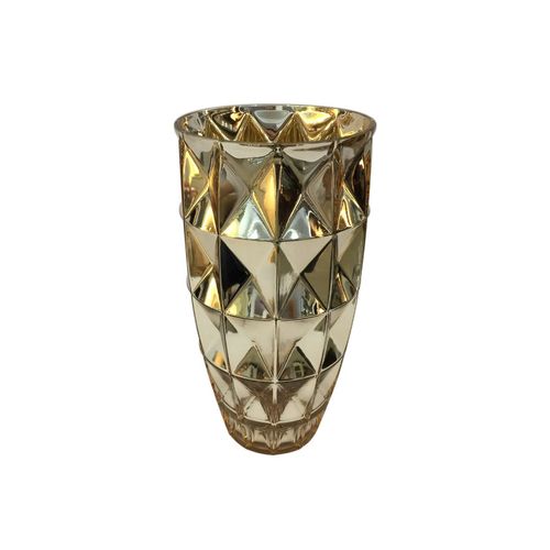 Turquoise Taper Vase Gold