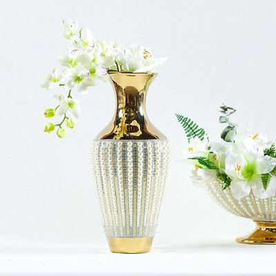 Juliet Vase Gold,White 19X19X43cm