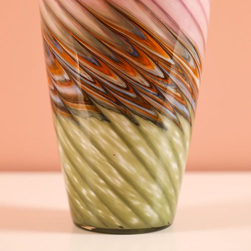 Kiyan Handblown Glass Vase Pink 16X16X39Cm