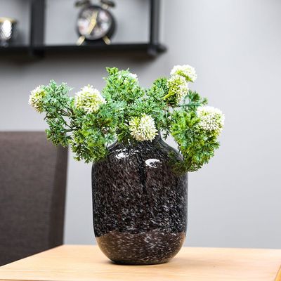 Kiyan Glass Vase Black & White