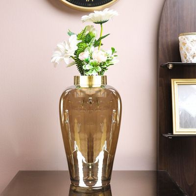 Kiyan Glass Vase Brown