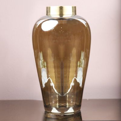 Kiyan Glass Vase Brown