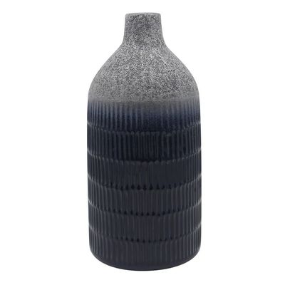 Liana Ceramic Vase - Grey & Black