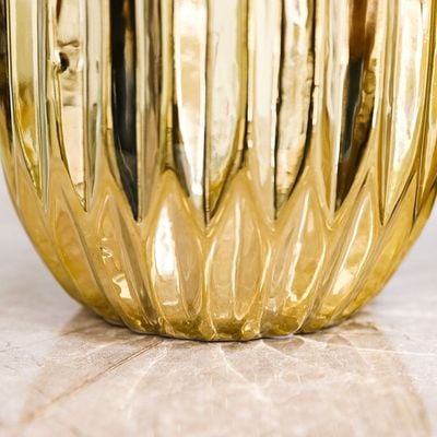 Liana Set Of 2 Vase Gold 11.7X11.7X25.5, 17X17X31Cm