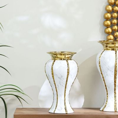 Eftinan Vase Gold/Black-20.5 x 20.5 x 38 Cm 