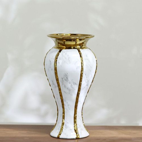 Eftinan Vase Gold/Black-20.5 x 20.5 x 38 Cm 
