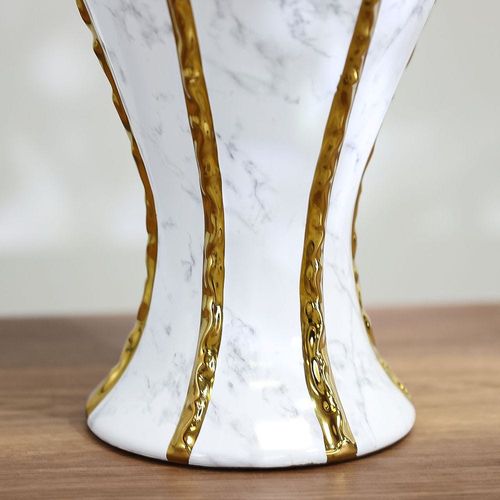 Eftinan Vase Gold/Black-20.5 x 20.5 x 38 Cm 