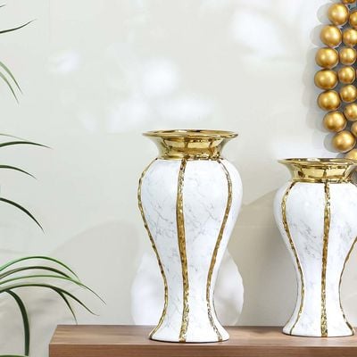 Eftinan Vase Gold/Black-23 x 23 x 45 Cm 