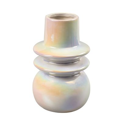 Abriz Vase Pearl White Ceramic  12 X 12 X 19.5 CM