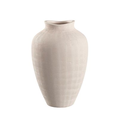 Abriz Vase Beige Ceramic  20 X 20 X 30 CM
