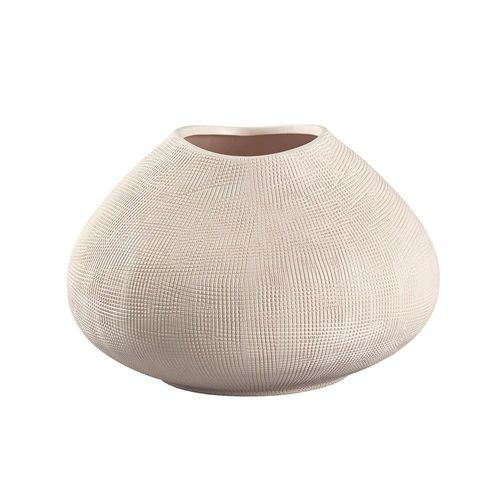 Abriz Vase Beige Ceramic  25.5 X 25.5 X 17 CM