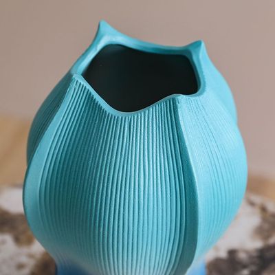 Elizha Vase Blue 17.5x17.5x31Cm 