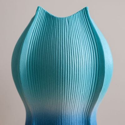 Elizha Vase Blue 17.5x17.5x31Cm 