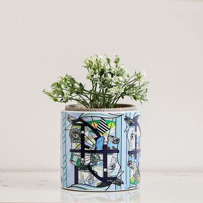 Mayira Flower Pot Green 11x11x12Cm 