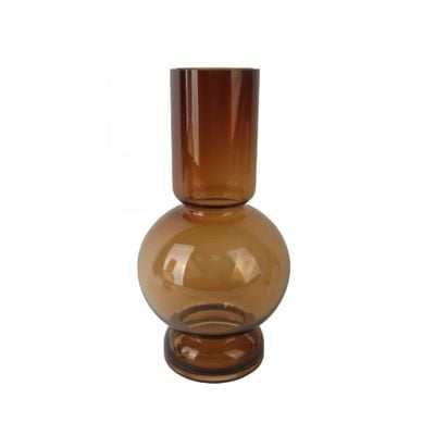 Percy Glass Vase Brown 18.5x18.5x35.5CM 