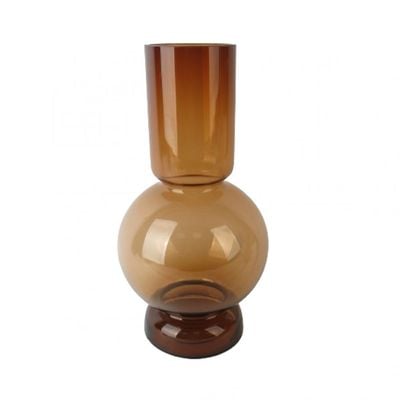 Percy Glass Vase Brown 22x22x42.5CM 