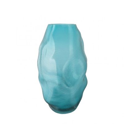 Percy Glass Vase Turquoise 16x16x29CM 