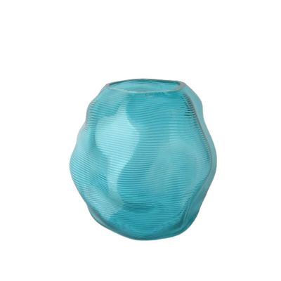 Percy Glass Vase Turquoise 19.5x19.5x19CM 