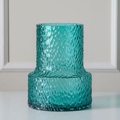 Percy Glass Vase Turquoise 16x16x20.5CM 