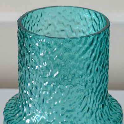 Percy Glass Vase Turquoise 16x16x20.5CM 