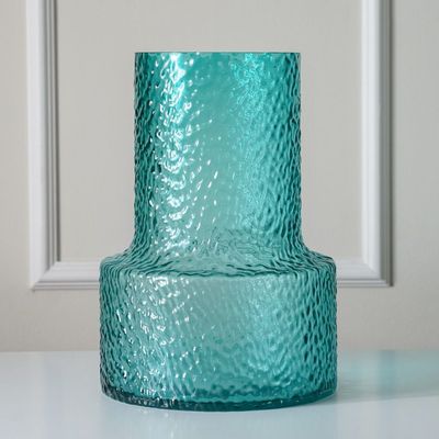 Percy Glass Vase Turquoise 21x21x30CM 