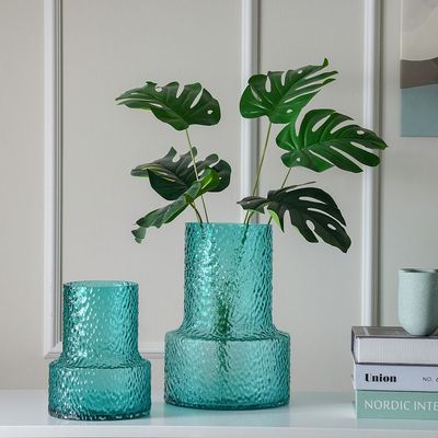 Percy Glass Vase Turquoise 21x21x30CM 