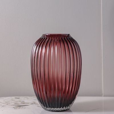 Percy Glass Vase Purple 19x19x28CM 
