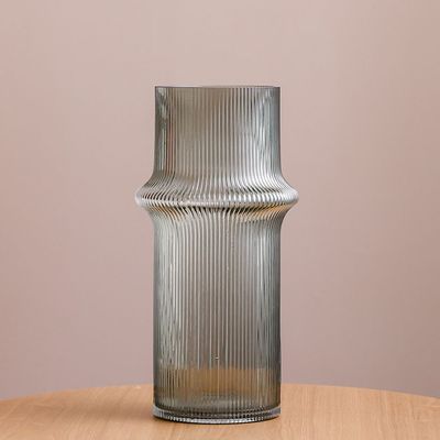 Percy Glass Vase Grey 16x16x32CM 