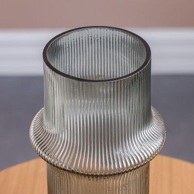 Percy Glass Vase Grey 16x16x32CM 