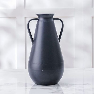 Celesta Metal Vase Black 21X40Cm 