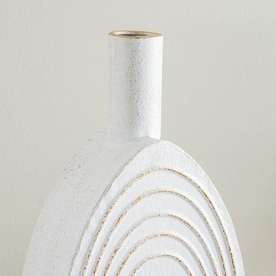 Celesta Metal Vase White 18X8X42Cm 