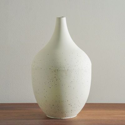 Celesta Metal Vase White 20X32Cm 