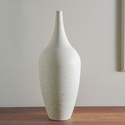 Celesta Metal Vase White 20X50Cm 