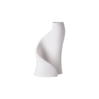 Zenith 3D Printed Ceramic Vase White 15 x 17 x 27.5 Cm 