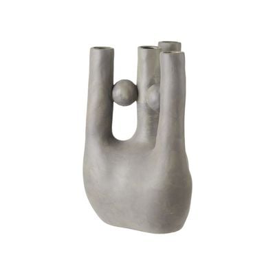 Zenith Ceramic Vase Grey 19 x 19 x 30 Cm 