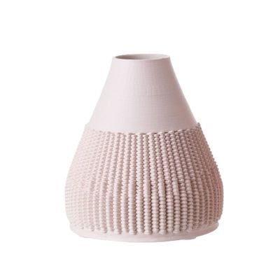 Zenith 3D Printed Ceramic Vase Beige 14 x 14 x 16 Cm 