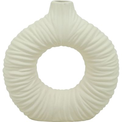 Allure Ceramic Vase White 22X6.5X22.5Cm