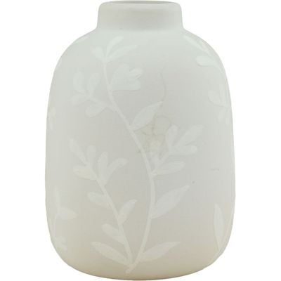 Allure Ceramic Vase White 17X17X23Cm