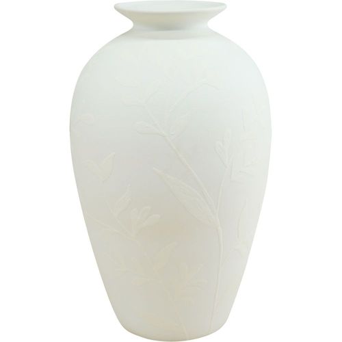 Allure Ceramic Vase White 27.5X27.5X46Cm