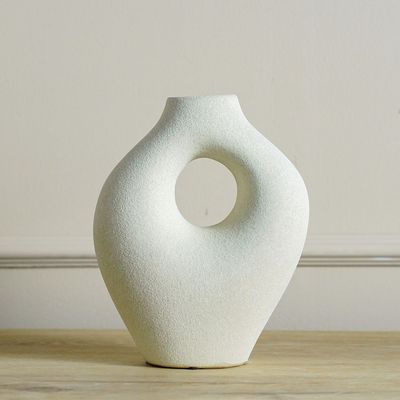 Allure Ceramic Vase White 18X9X22.5Cm