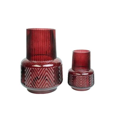 Percy Glass Vase Red 17X17X24Cm